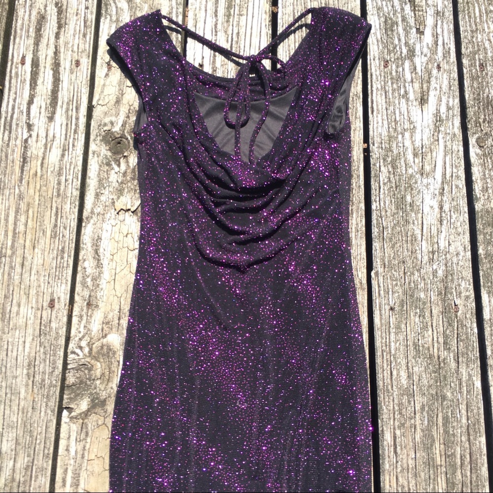Purple Sparkle/Glitter Cocktail Dress